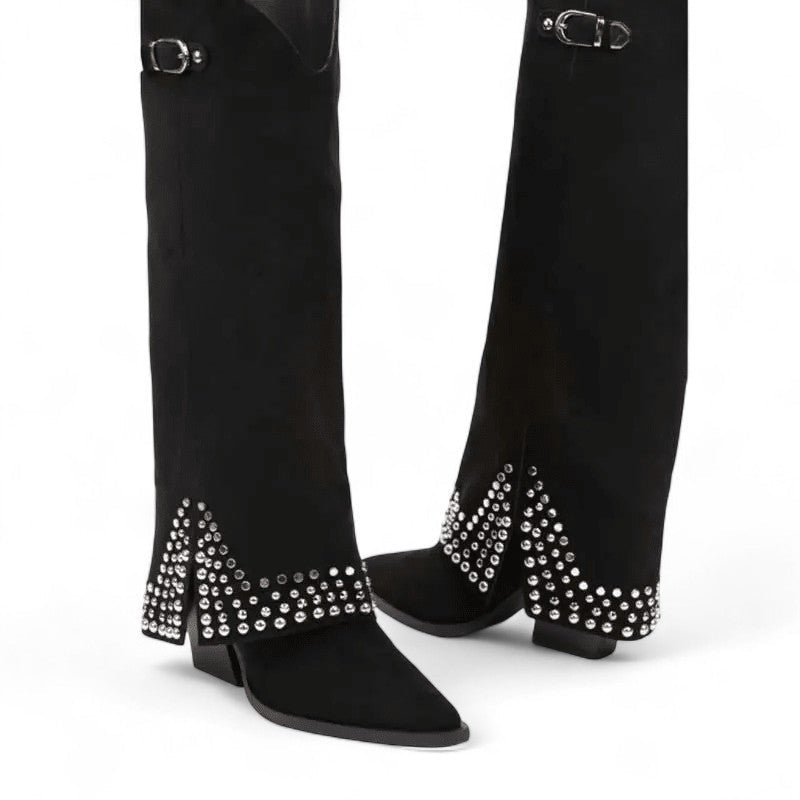 Statement Winnifred Studded Rhinestone Western Boots