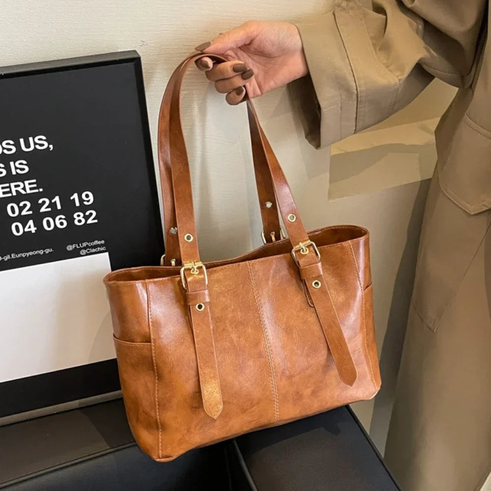 Timeless Retro Leather Tote