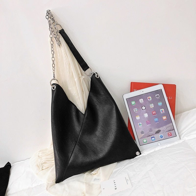 Compact Leather Tote Bag