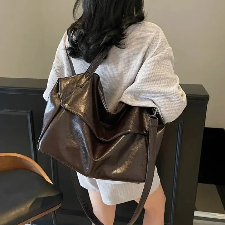 Bold Glossy Shoulder Bag