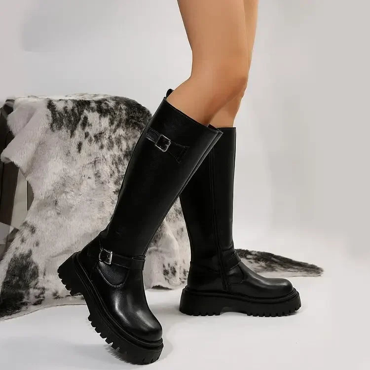 Bold Kirabo Mid-Calf Boots with Chunky Sole