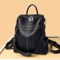 Genuine Leather Backpack with Polished Detail