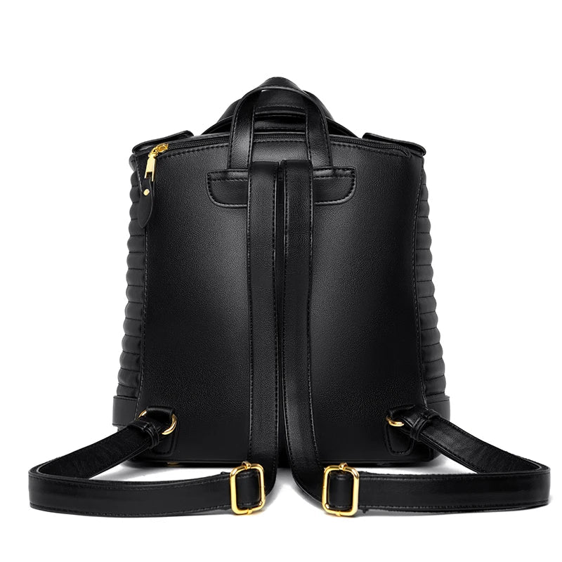 Refined Backpack in Synthetic Leather