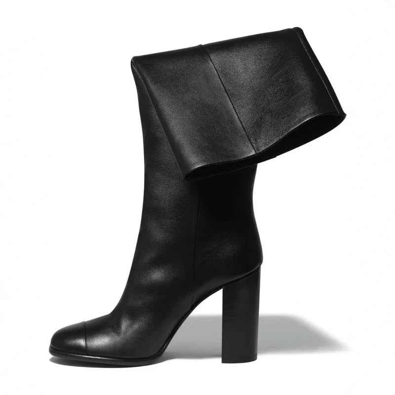 Timeless Romy Tall Boots in Black Leather