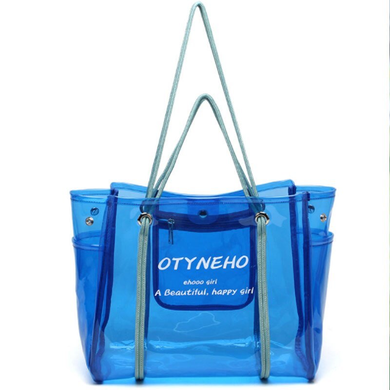 PVC Shoulder Bag with Round Detail