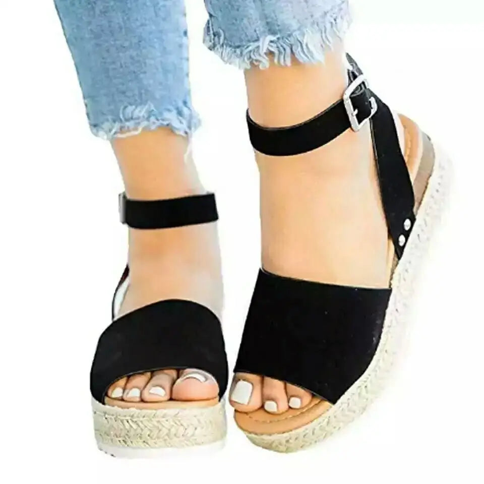 Getaway Suede Rope-Platform Wedges