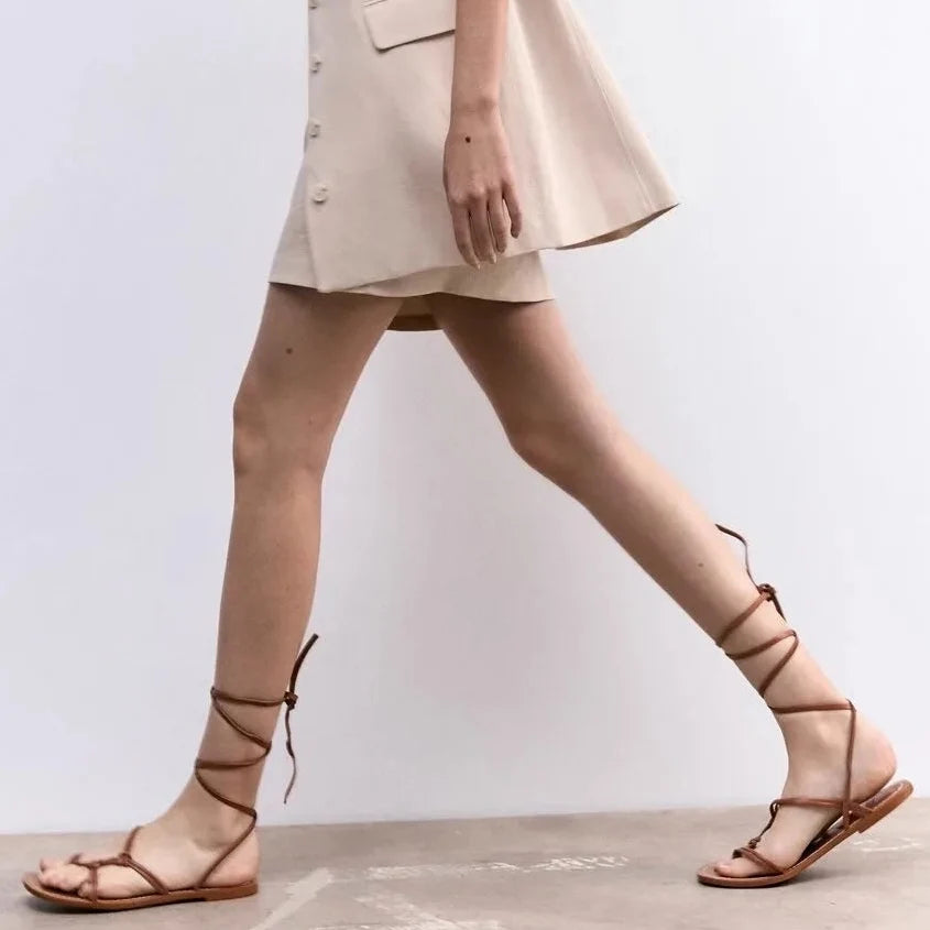 Bold Talia Lace-Up Gladiator Sandals