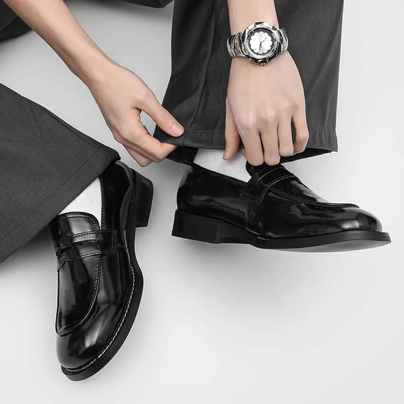 City-Ready Patent Loafers with Chunky Sole