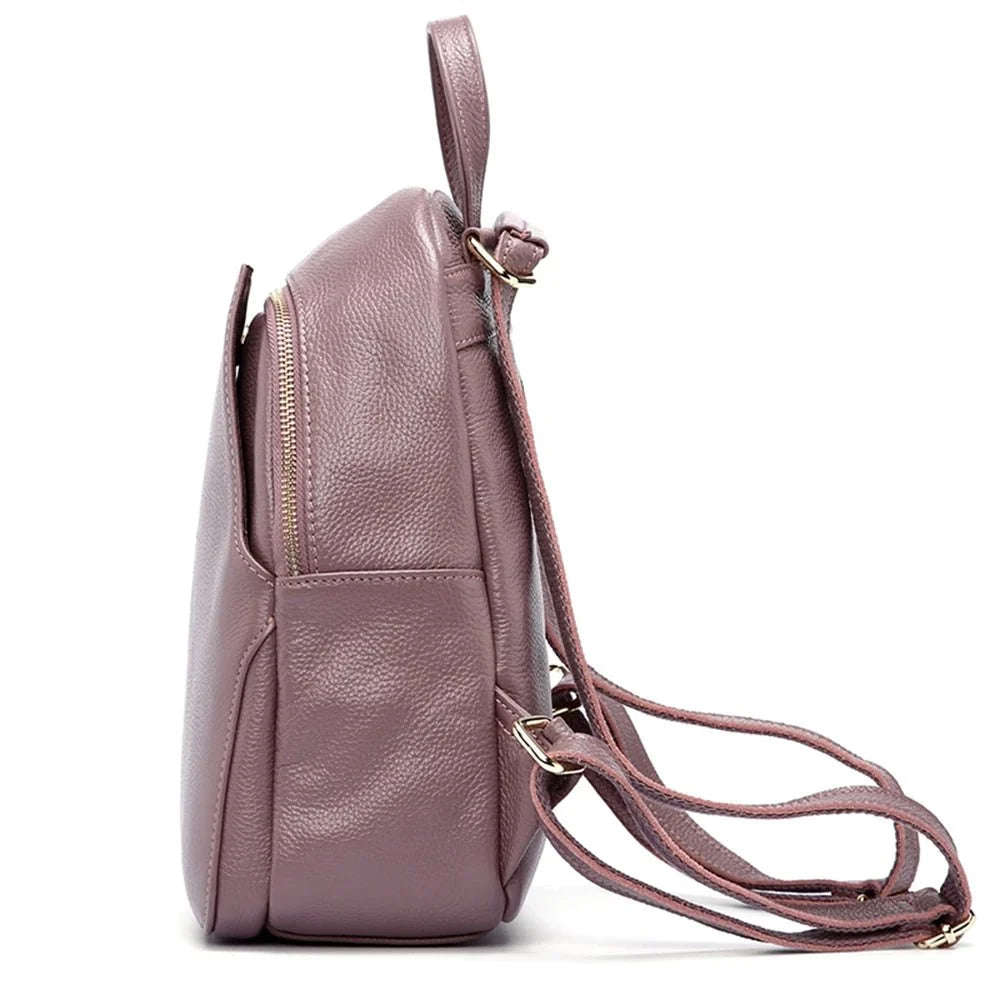 Anti-Theft Backpack in Genuine Leather