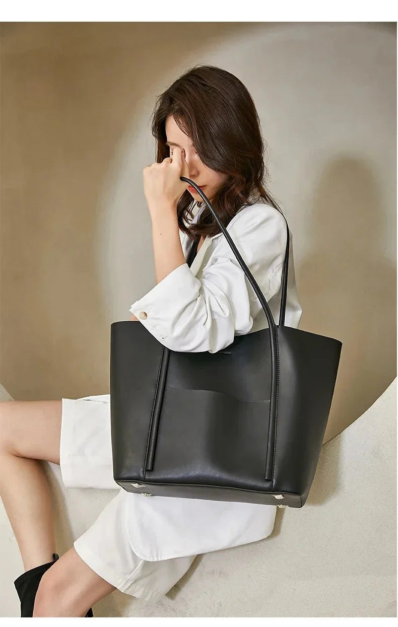Mini Genuine Leather Tote Bag