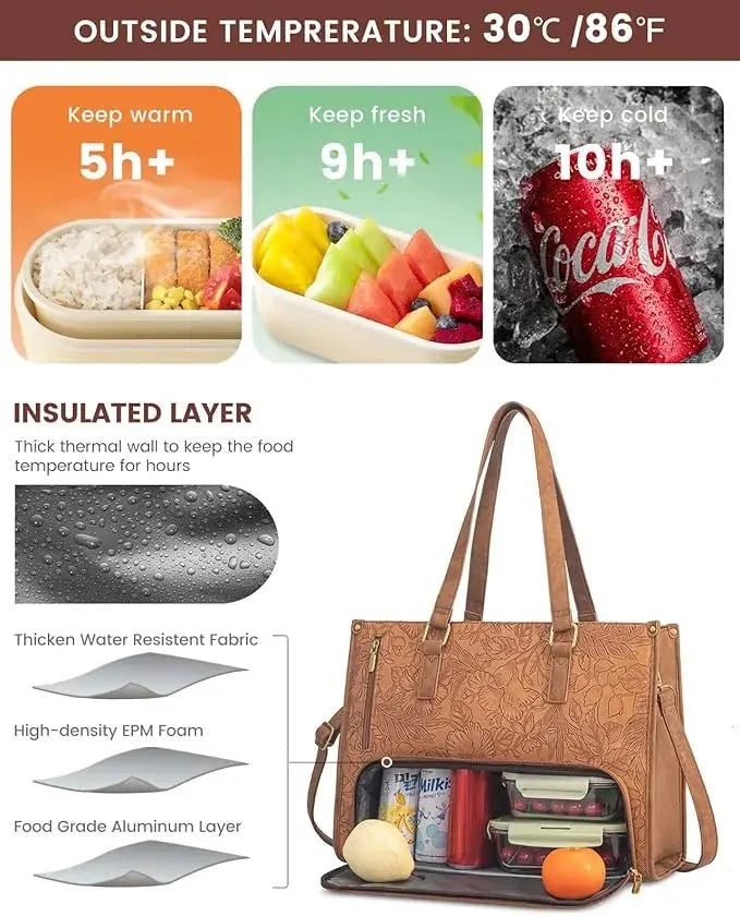 Polished PU Leather Tote Bag