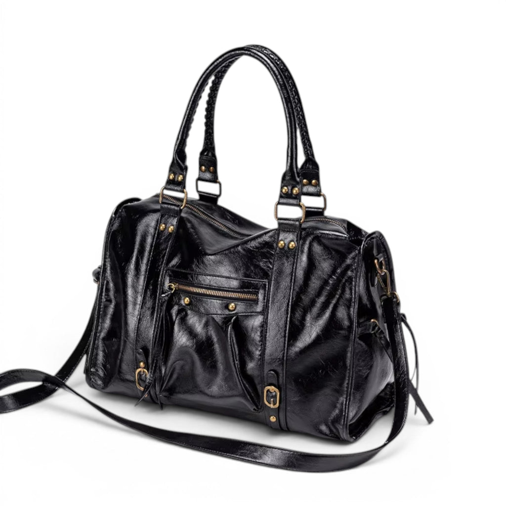 Heritage-Inspired Leather Shoulder Bag
