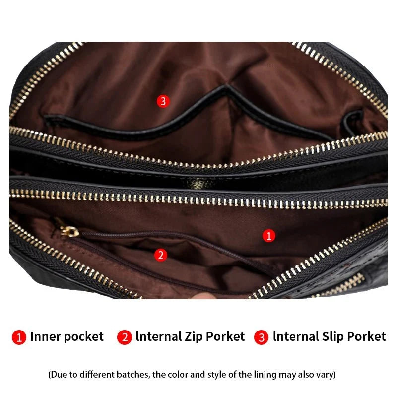 Contemporary Crossbody Bag in Genuine Leather