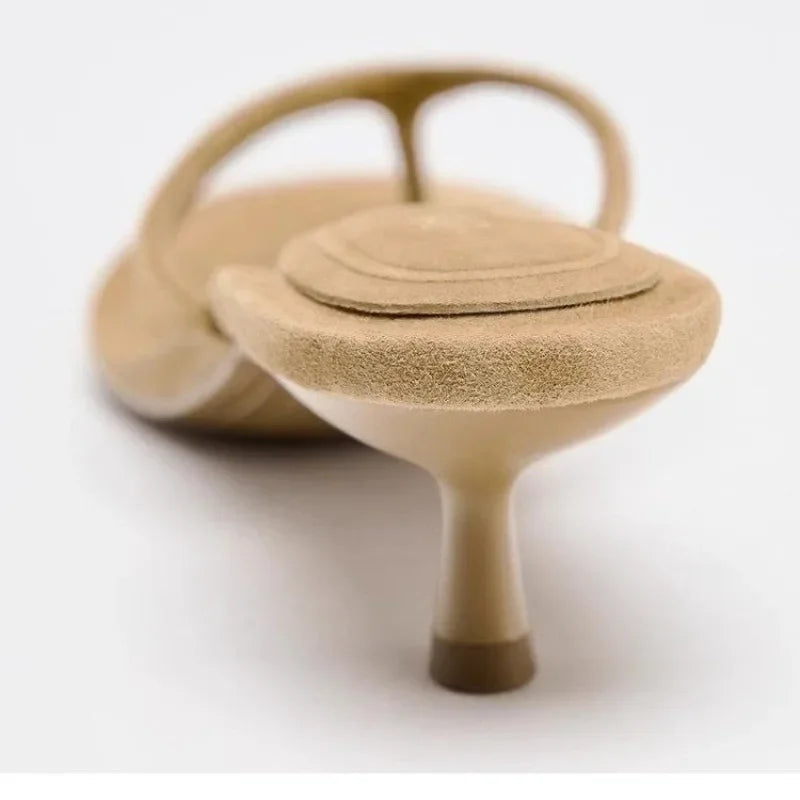 Effortless Low-Heel Thong Sandals