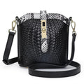 Knitted Genuine Leather Crossbody Bag
