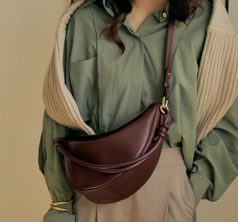 Half-Moon Chest Bag in Leather