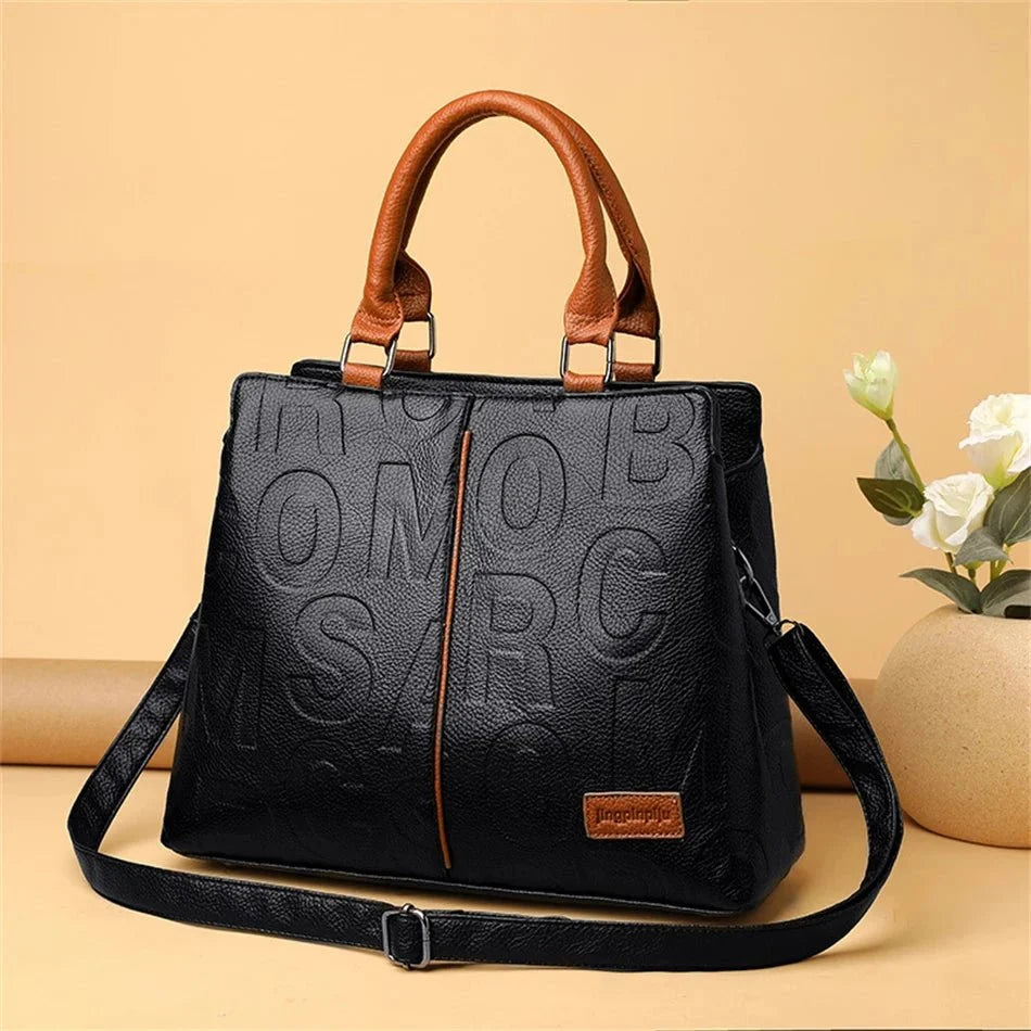 Modern Tote Bag in Leather