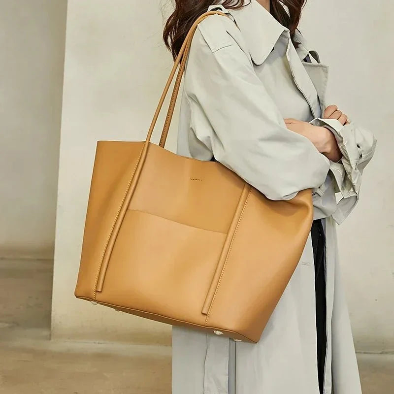 Mini Genuine Leather Tote Bag