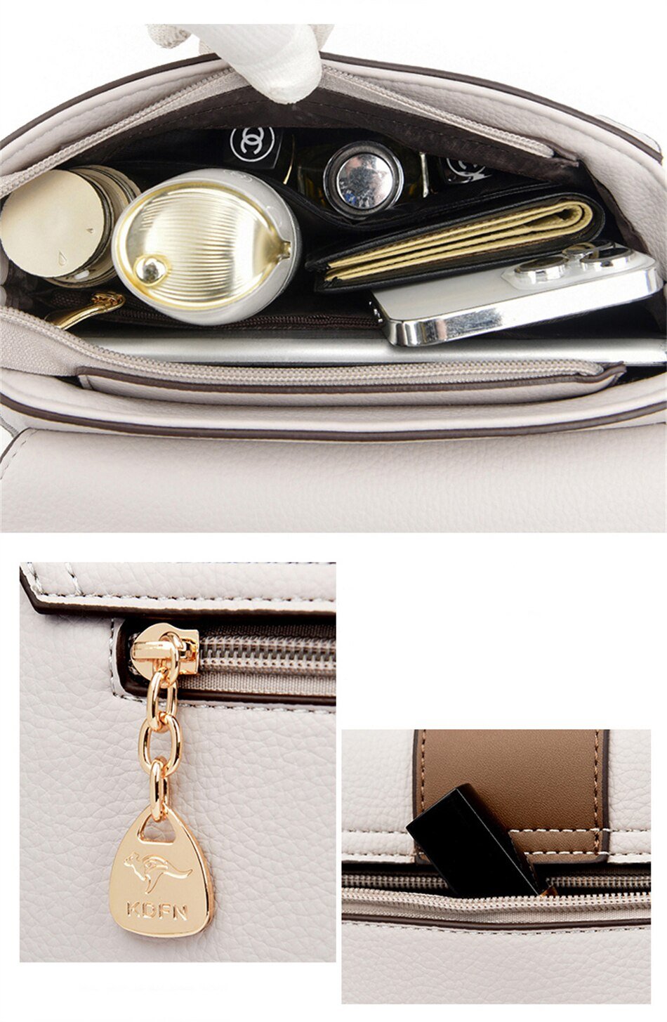 Sculpted Leather Phone Bag