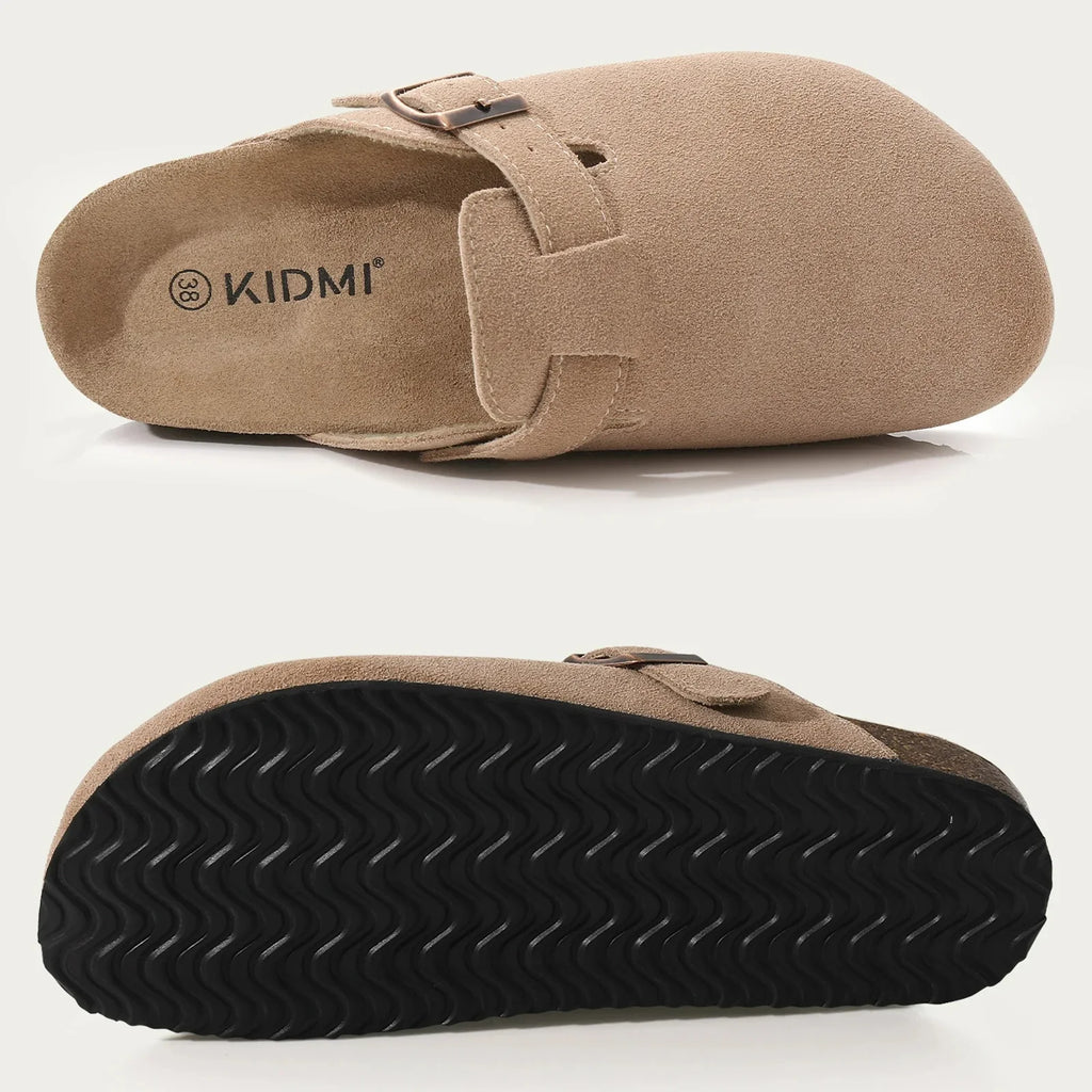 Essential Persephone Buckle-Strap Suede Mules