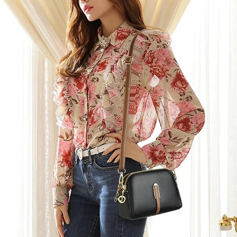 Contemporary Genuine Leather Shoulder Bag