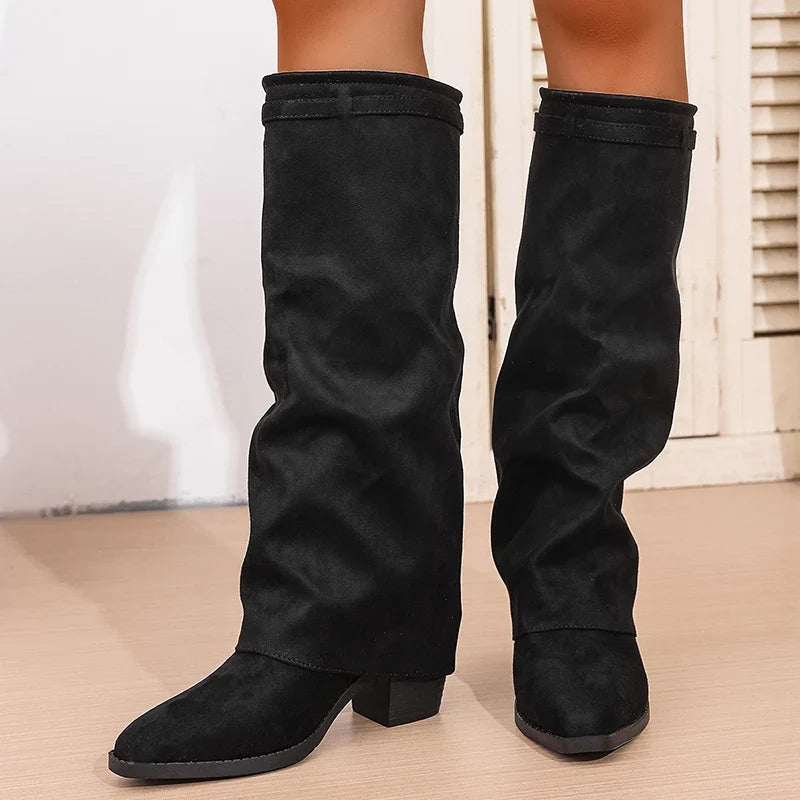 The Everyday Hemmed Fabric Western Boots