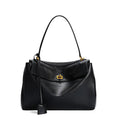 Polished Smooth Leather Shoulder Bag