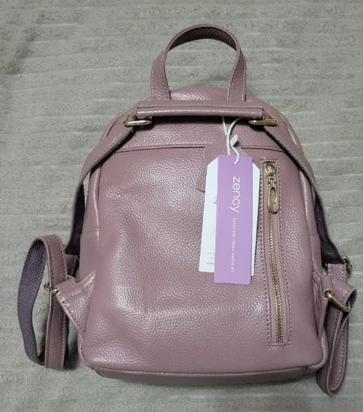 Anti-Theft Backpack in Genuine Leather