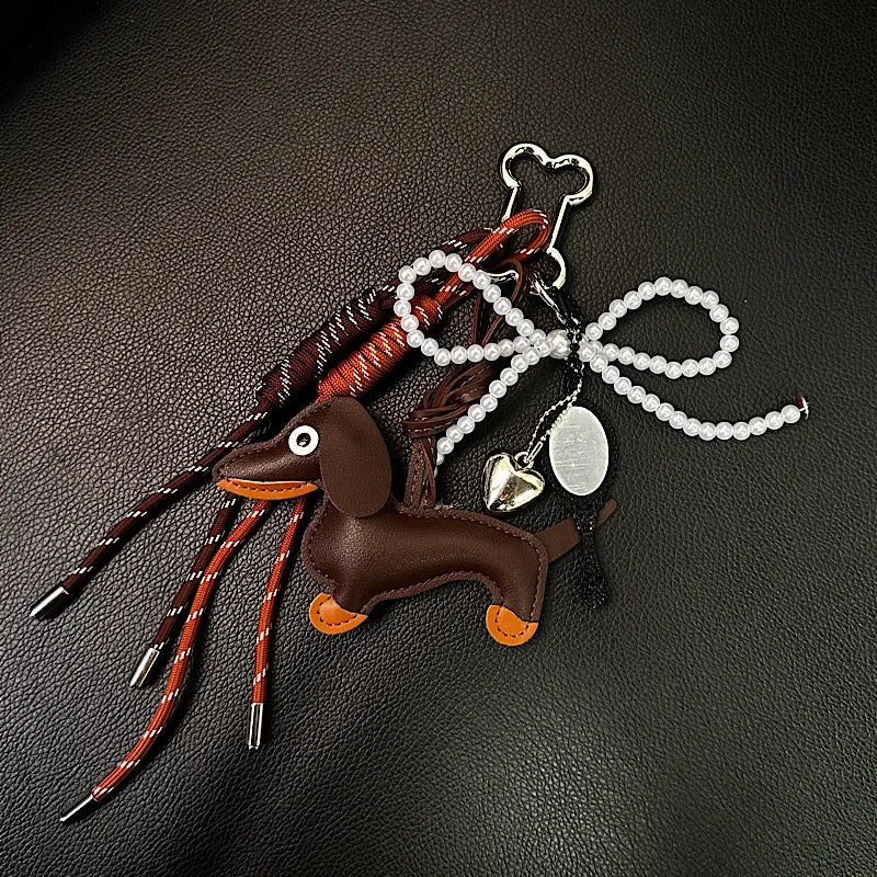 Dachshund Leather Charm