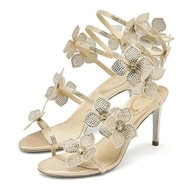 Statement Aveline Crystal-Embellished Pink Stiletto Sandals