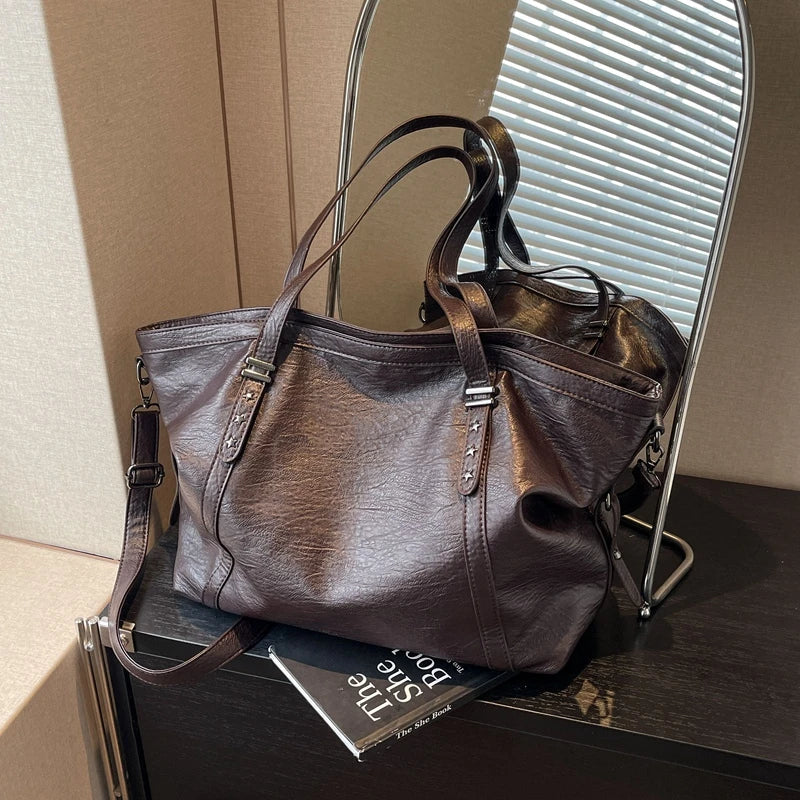 Signature Large Structured Leather Bag