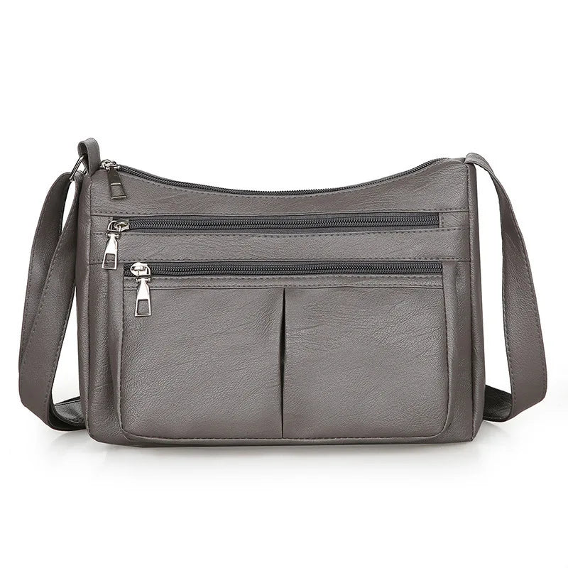 Essential Multi-Pocket Leather Crossbody