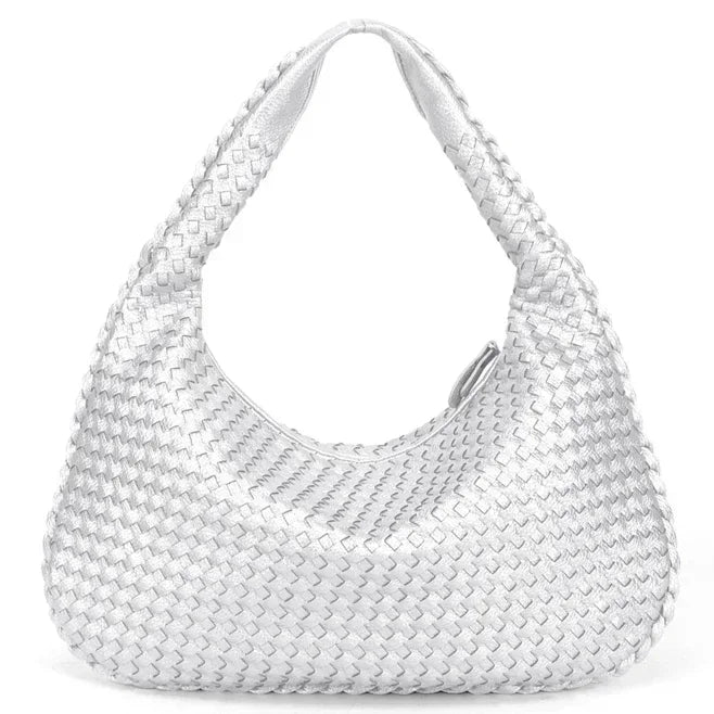 Modern Woven Leather Shoulder Bag