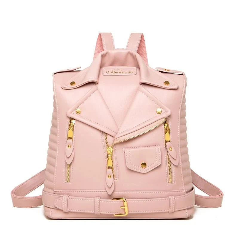 Refined Backpack in Synthetic Leather