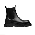 Bold Leather Booties with Chunky Sole