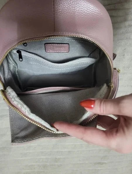 Anti-Theft Backpack in Genuine Leather