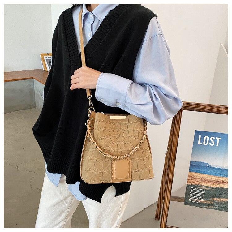 Contemporary Synthetic Leather Shoulder Bag