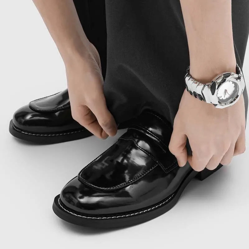 City-Ready Patent Loafers with Chunky Sole