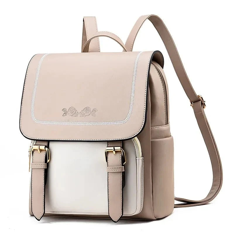Minimalist PU Leather Backpack