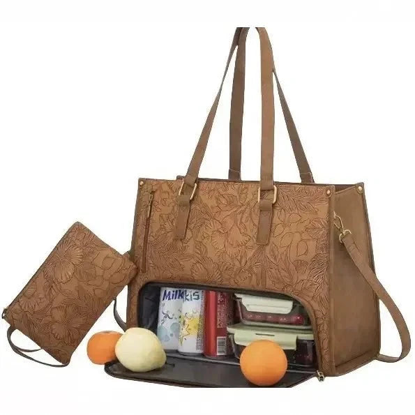 Polished PU Leather Tote Bag