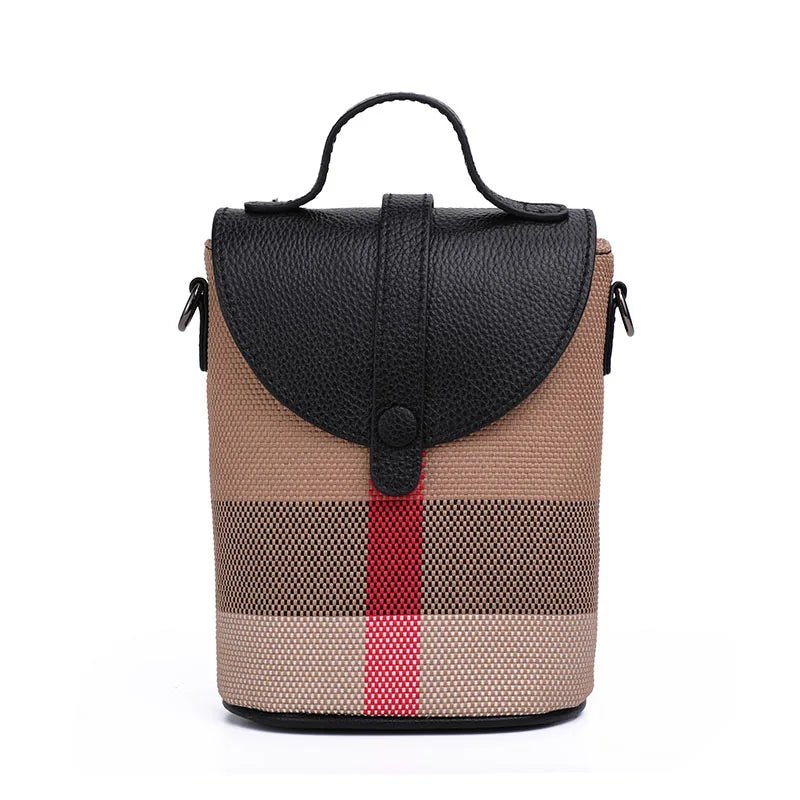 Lattice Genuine Leather Crossbody Bag