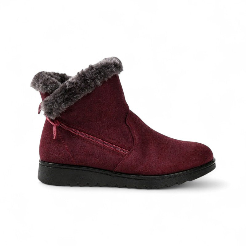 Essential Xiao Flat Shearling-Lined Boots with Zip