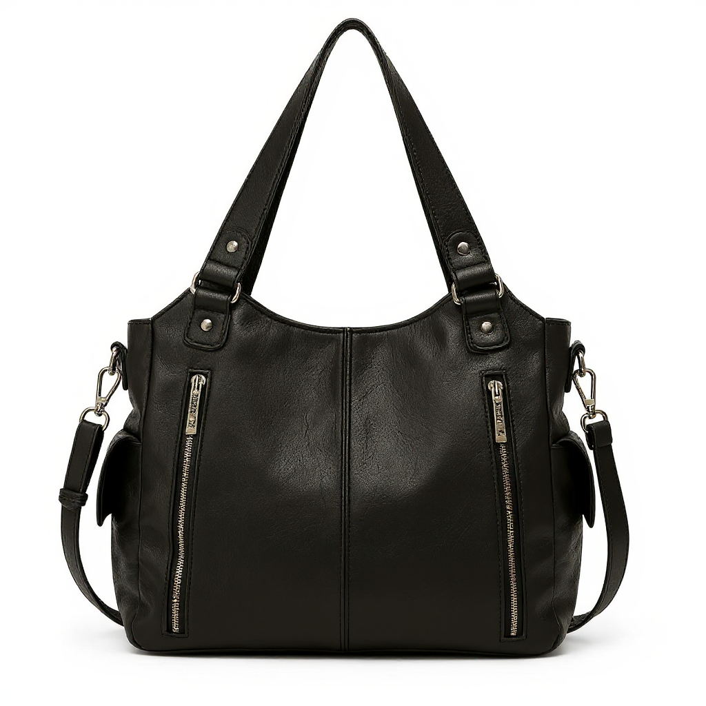 Weekend-Ready Zip-Top Shoulder Bag