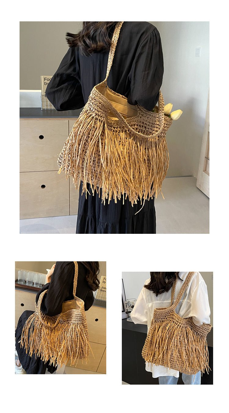 Refined Tote Bag in Straw