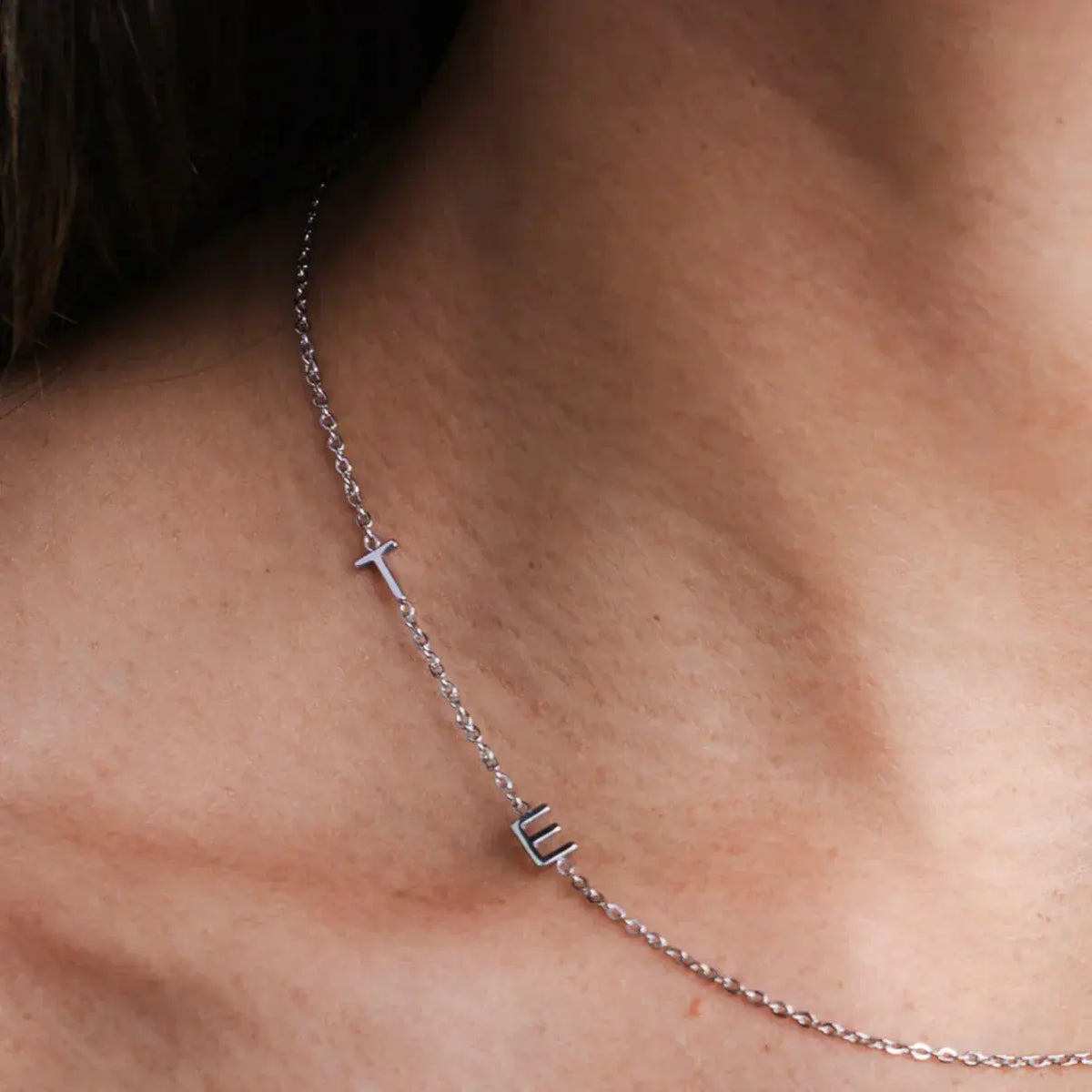 Signature Side Initial Necklace - Personalized