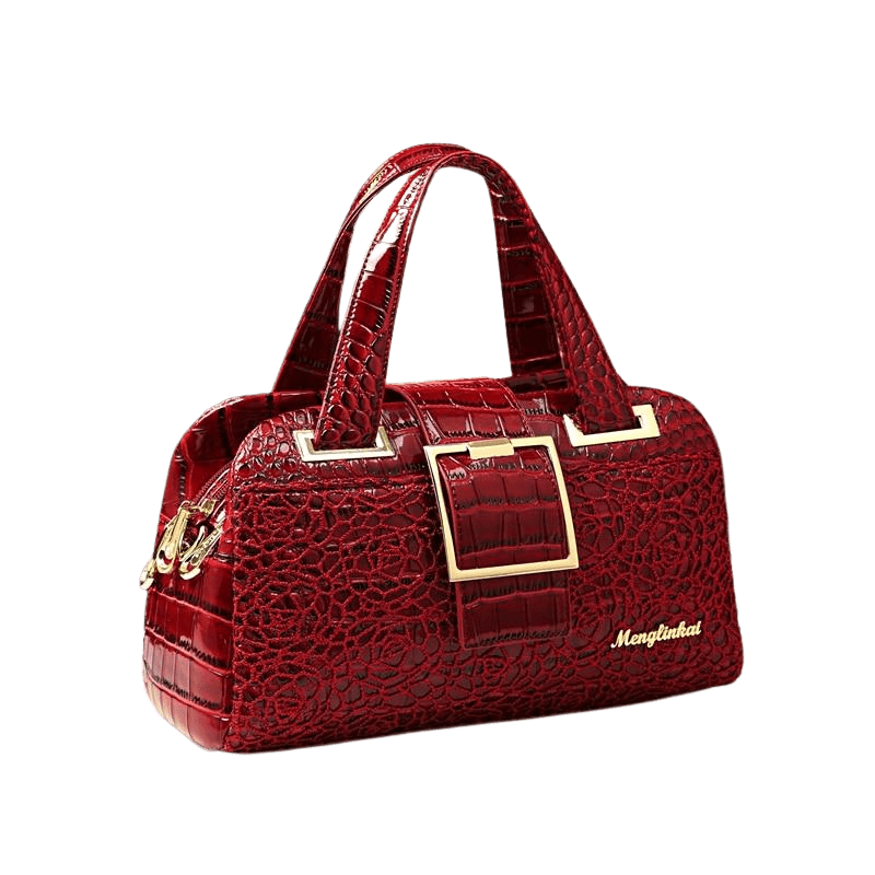 Genuine Leather Shoulder Bag with Timeless Detail