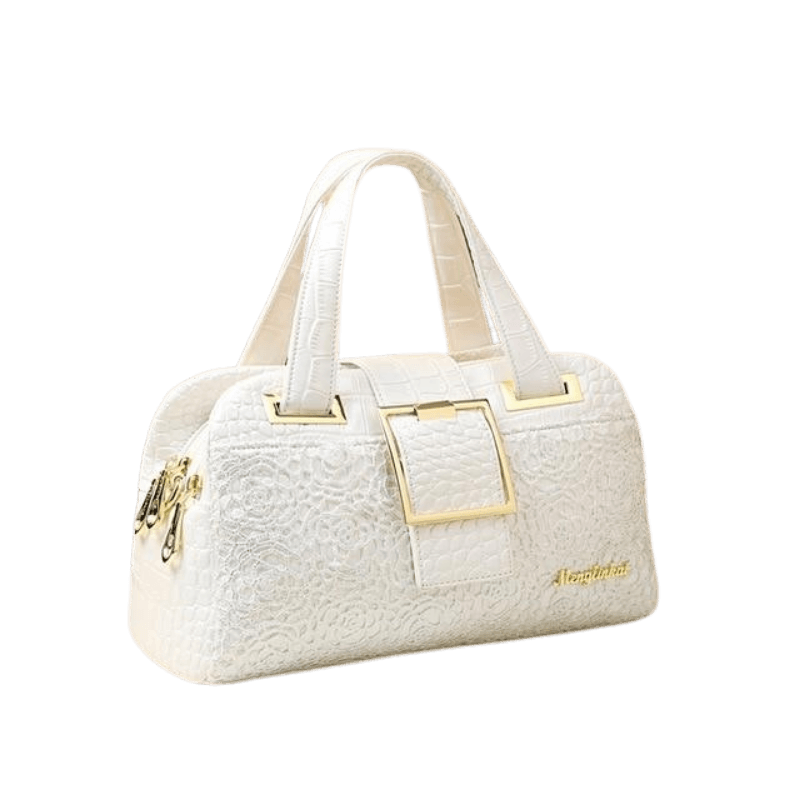 Genuine Leather Shoulder Bag with Timeless Detail