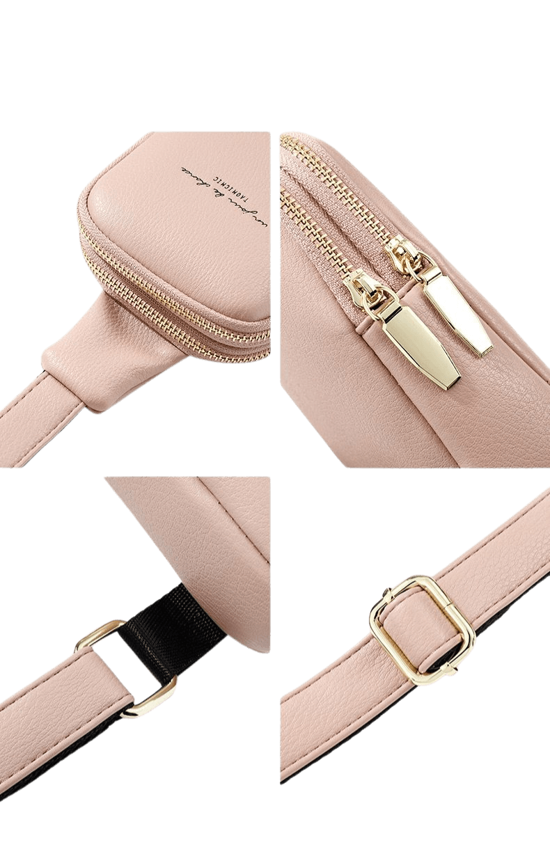 Quilted Synthetic Leather Chest Bag