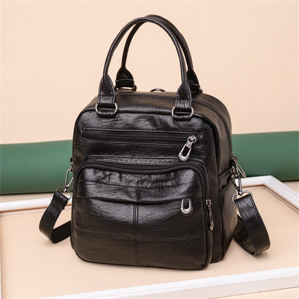 PU Leather Backpack with Refined Detail