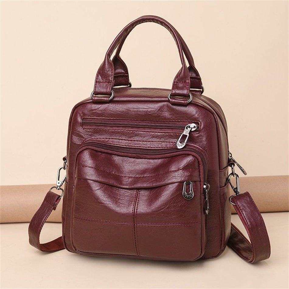 PU Leather Backpack with Refined Detail